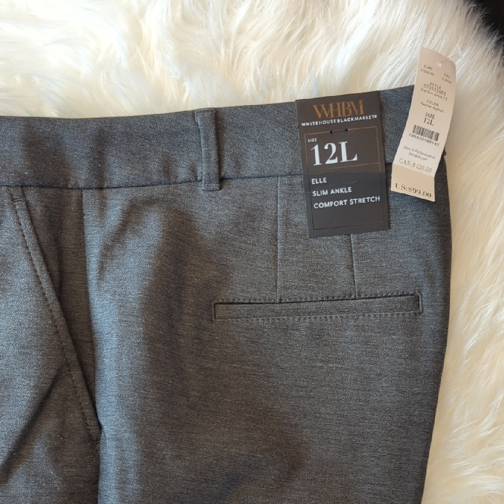 WHBM Gray Slim Ankle Pants 30" inseam